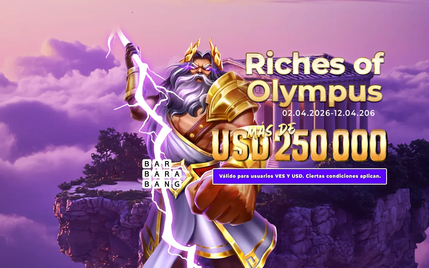 Barbarabang Riches of olympus VEN