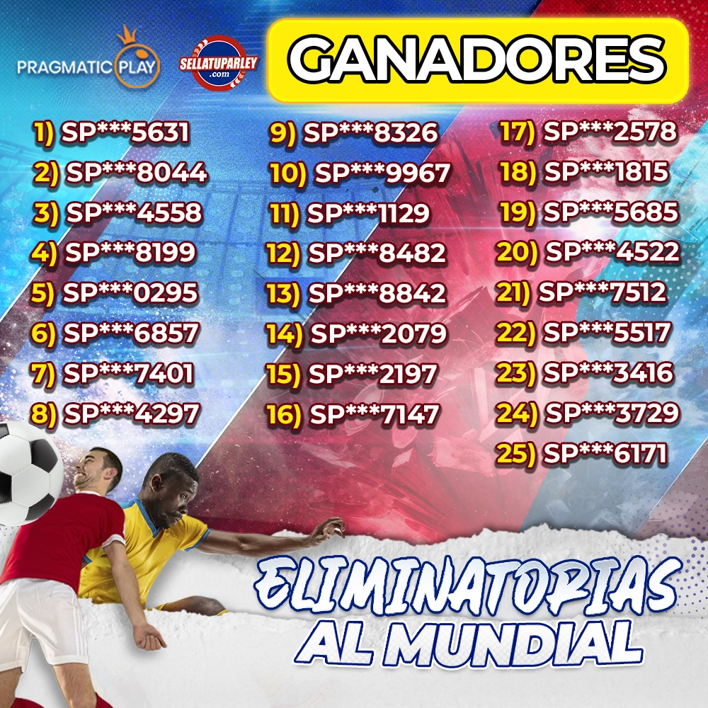 Ganadores Gana con las Eliminatorias al mundial en SellaTuParley.com con Pragmatic Play