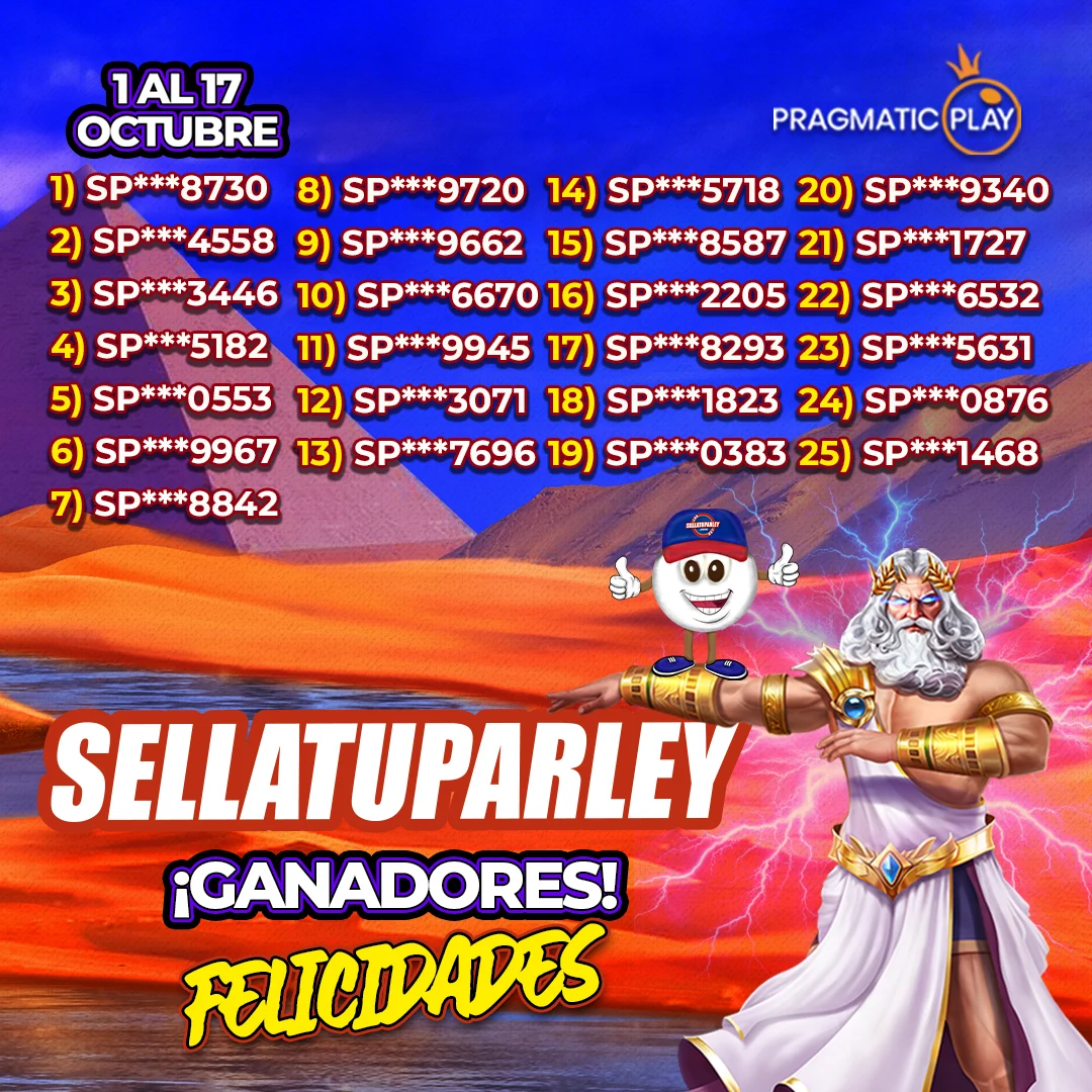 Ganadores Torneo ¡ ¡ Prize Drops Otoñales! con Sellatuparley y Pragmatic Play 