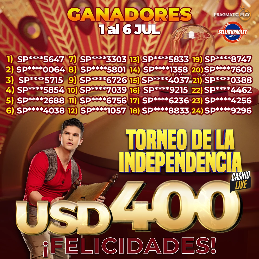 Ganadores Torneo ¡ ¡ Prize Drops Otoñales! con Sellatuparley y Pragmatic Play 