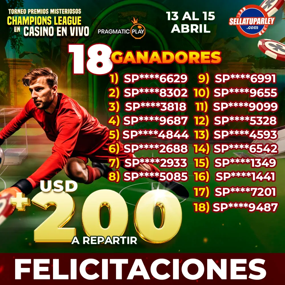 Ganadores Torneo ¡ ¡ Prize Drops Otoñales! con Sellatuparley y Pragmatic Play 