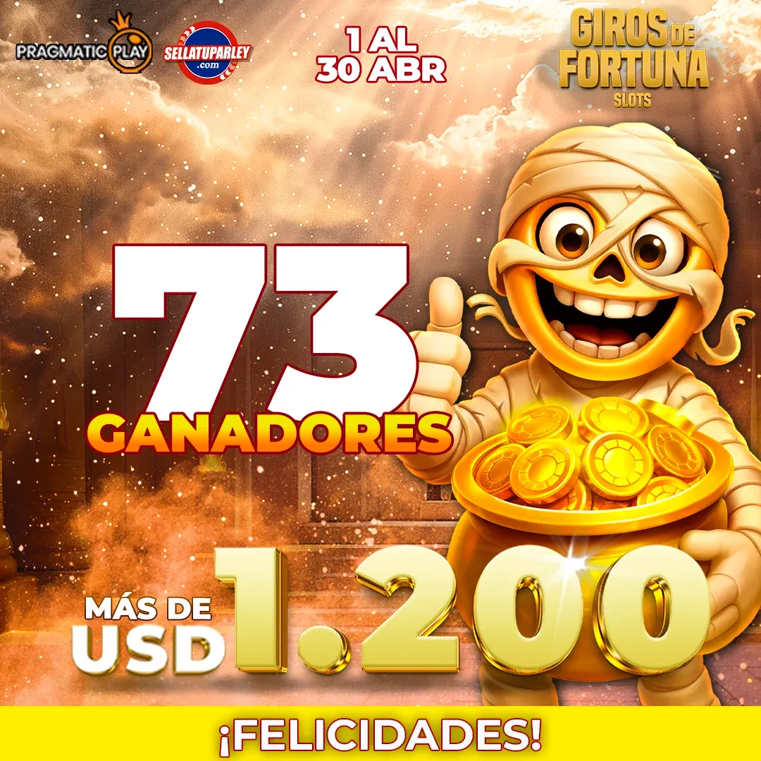 Ganadores Torneo ¡Giros de Fortuna! en slots con Pragmatic Play 
